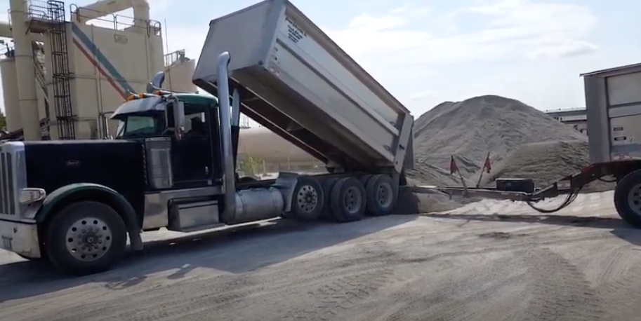 James Enterprise with dump trailer